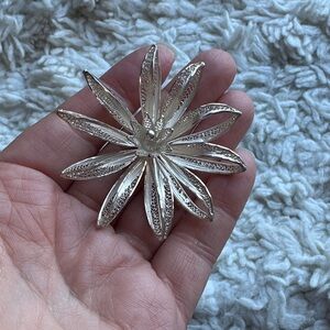 Vintage Sterling Flower Brooch